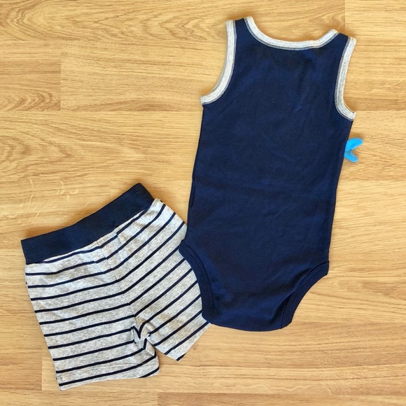 NWOT Carter’s Baby Boy Two Piece Outfit 
Tank Top Onesie and Shorts - Picture 2 of 7